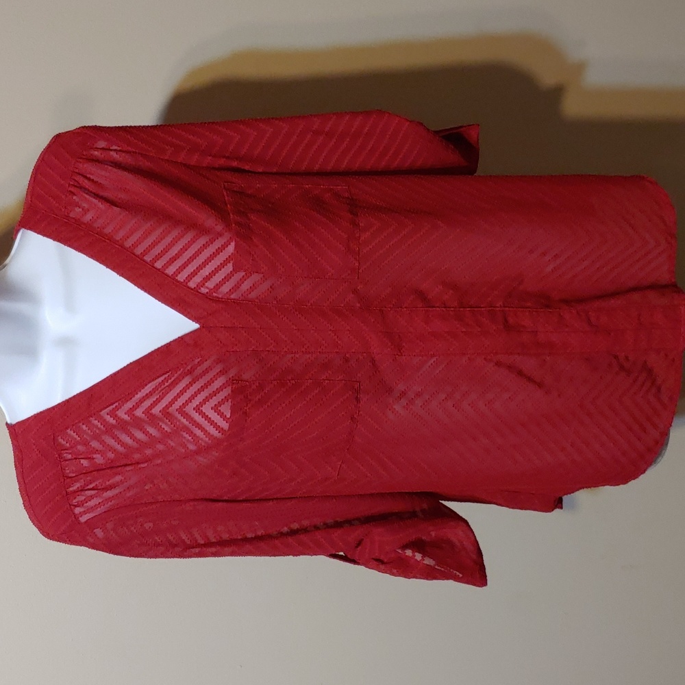 Covington Essentials red blouse